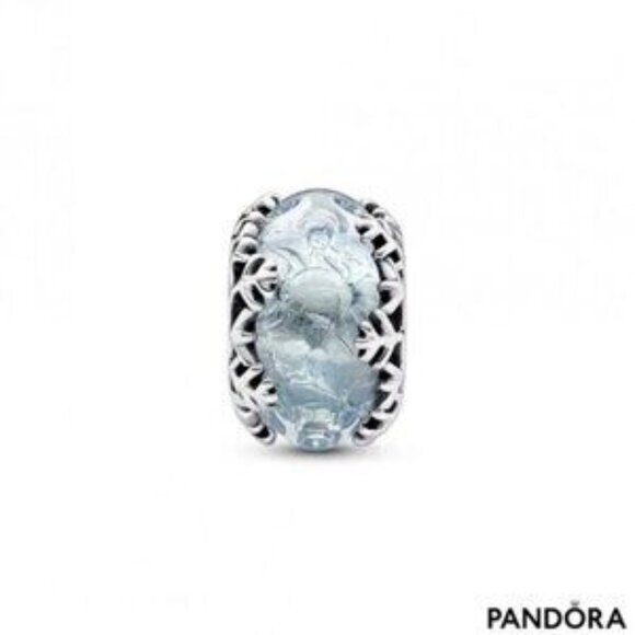 Pandora Winter Blue Snowflake Murano Charm - Picture 3 of 3